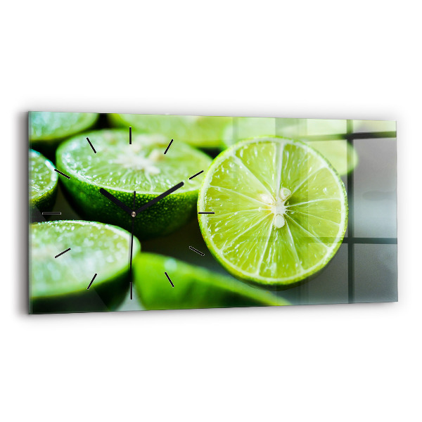 Zegar poziomy Kawałki limonek