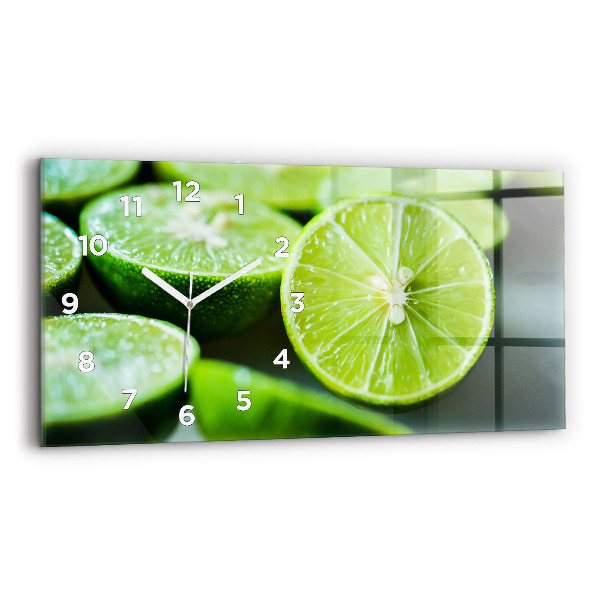 Zegar poziomy Kawałki limonek
