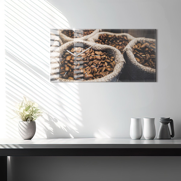 Zegar poziomy Worki kawy