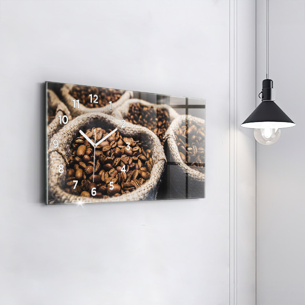 Zegar poziomy Worki kawy