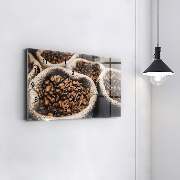 Zegar poziomy Worki kawy