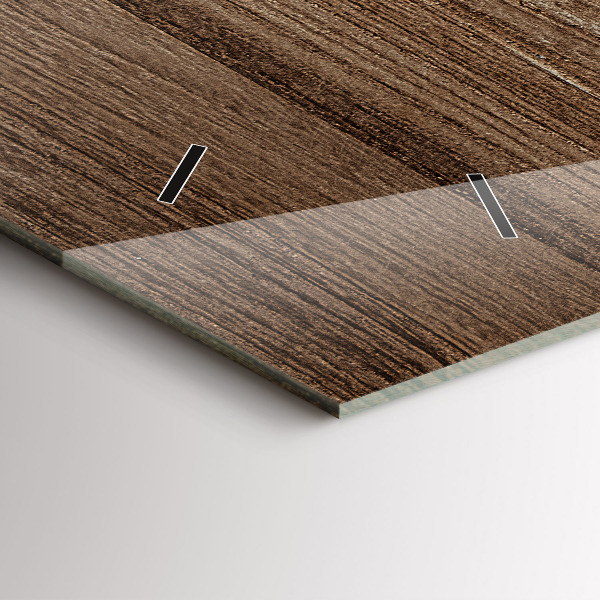 Zegar poziomy Ciemne drewno