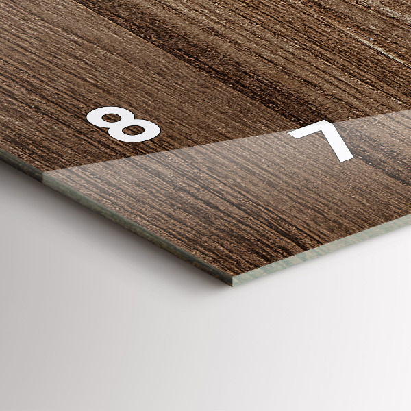 Zegar poziomy Ciemne drewno