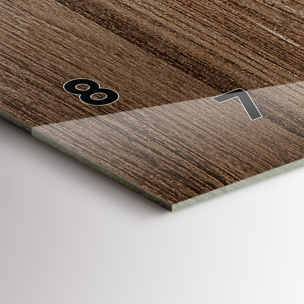 Zegar poziomy Ciemne drewno