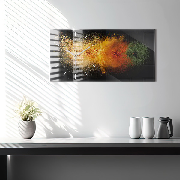 Zegar poziomy Rozsypane przyprawy