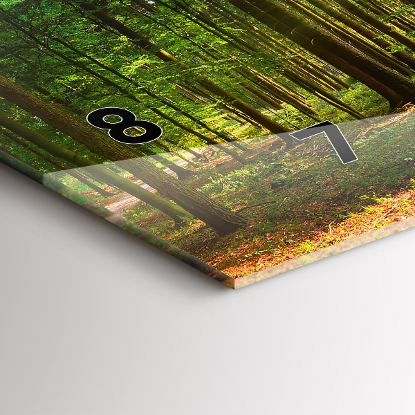 Zegar szklany poziomy Las wschód słońca