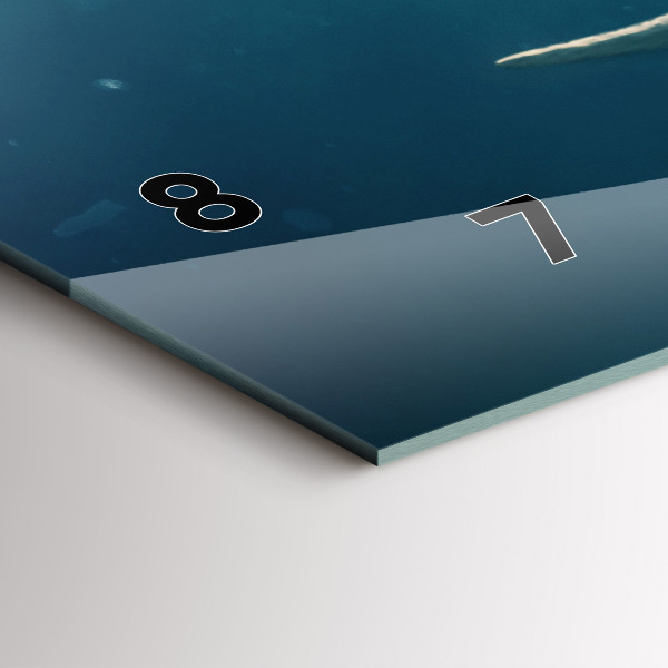 Zegar szklany poziomy Pływający słoń w oceanie