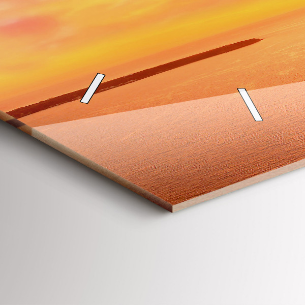 Zegar ścienny poziomy Stary wiatrak w Santorini