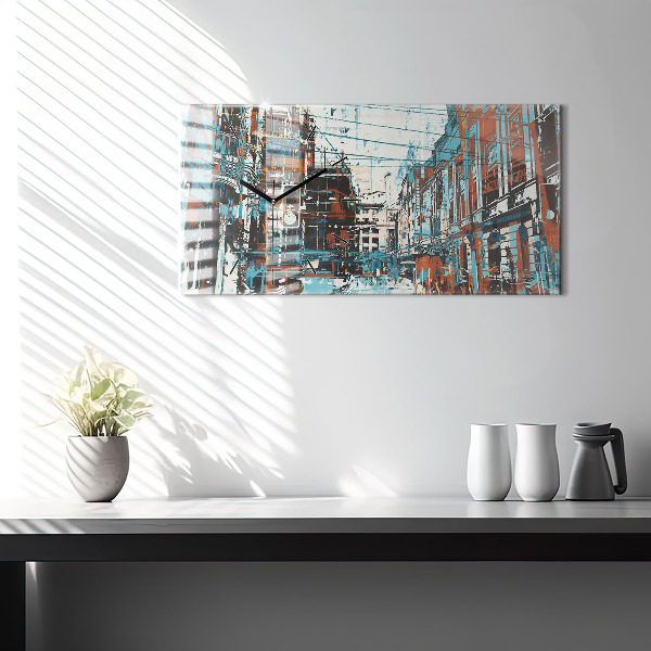 Zegar ścienny poziomy Sztuka Uliczna