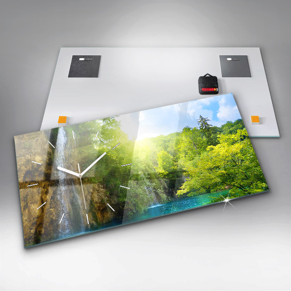 Zegar ścienny poziomy Krajobraz laguny