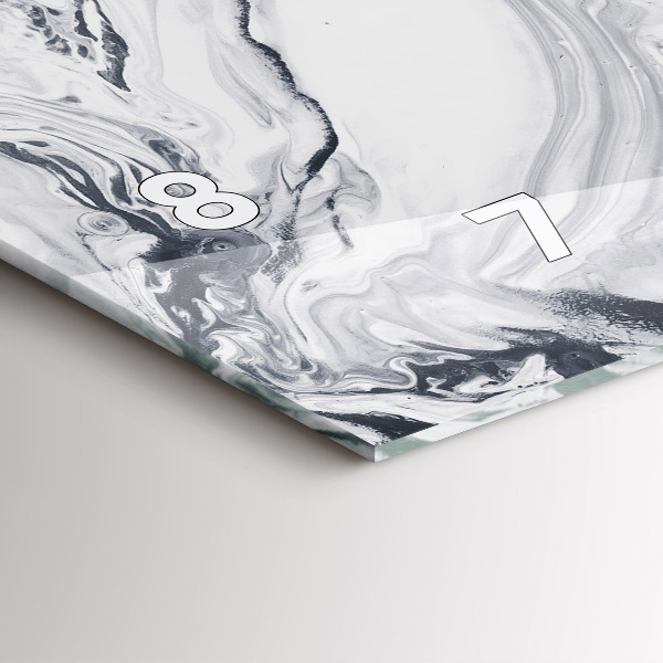 Zegar ścienny poziomy Abstrakcja Tusz Marmur