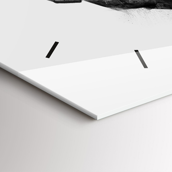 Zegar ścienny poziomy Rysunkowy niedźwiedź