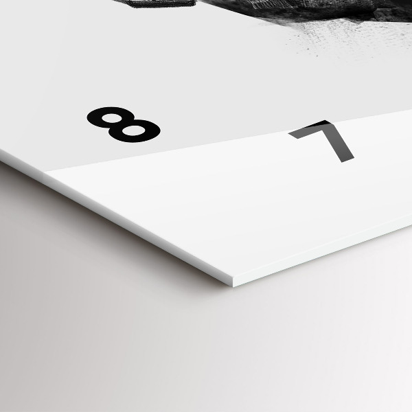 Zegar ścienny poziomy Rysunkowy niedźwiedź