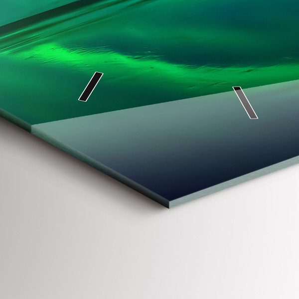 Zegar szklany poziomy Zorza Polarna