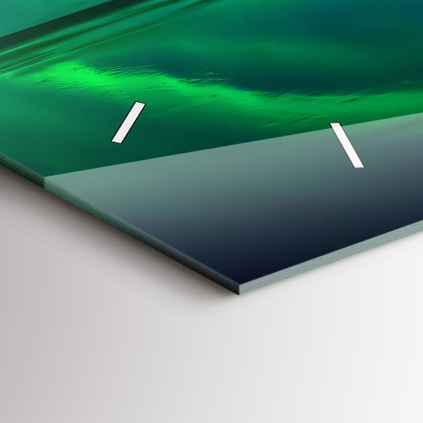 Zegar szklany poziomy Zorza Polarna