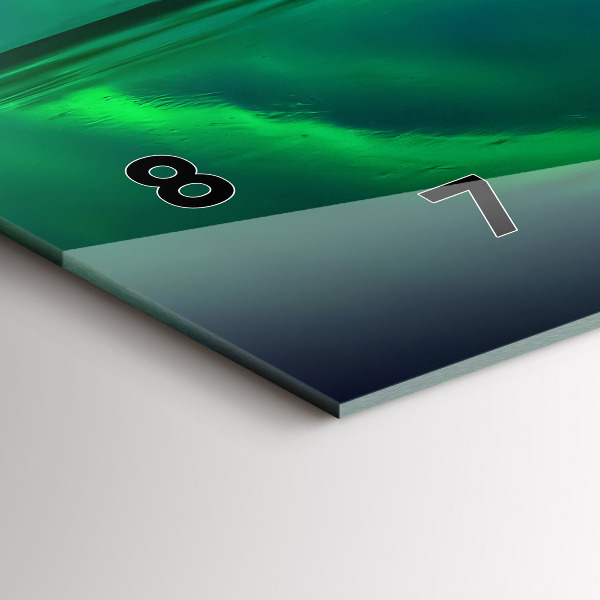 Zegar szklany poziomy Zorza Polarna