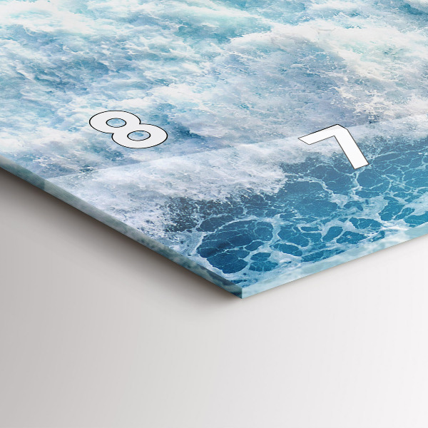 Zegar szklany poziomy Fale oceanu