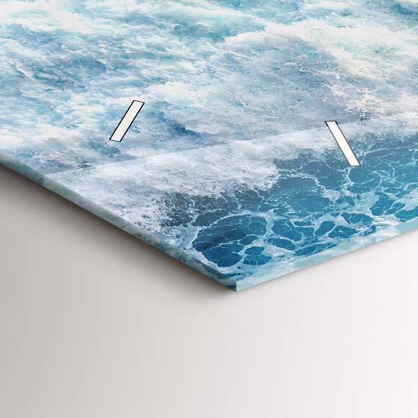 Zegar szklany poziomy Fale oceanu