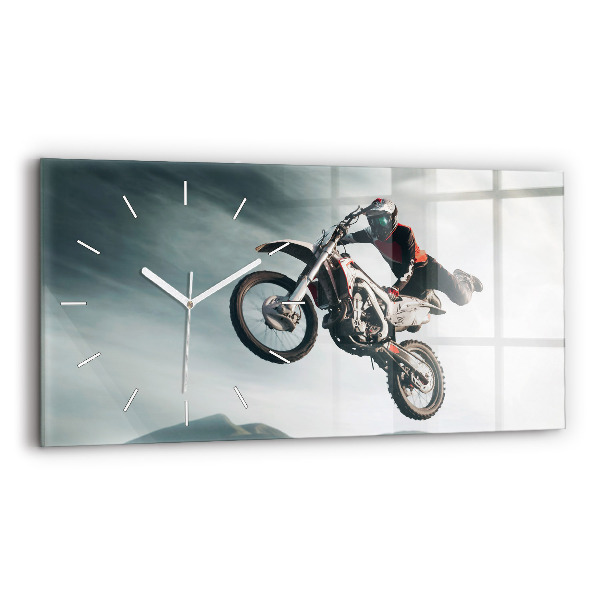 Zegar szklany poziomy Motorowy Styl Adrenalina