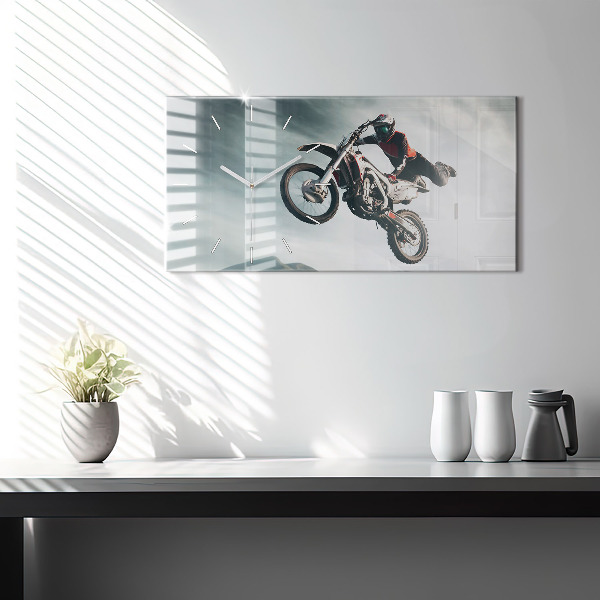Zegar szklany poziomy Motorowy Styl Adrenalina