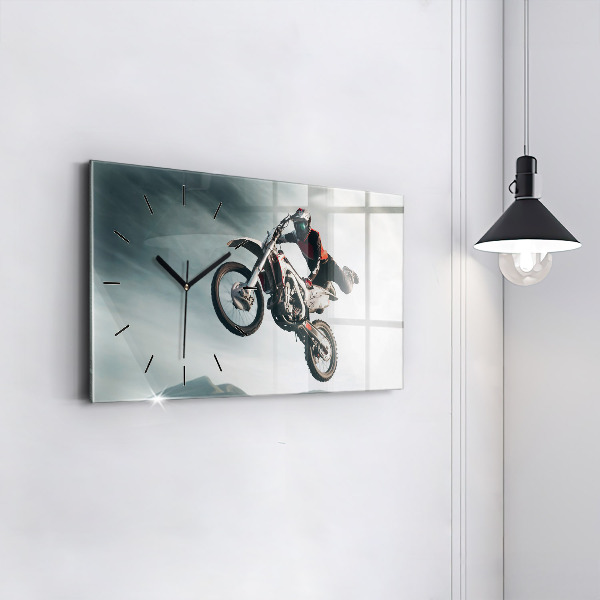 Zegar szklany poziomy Motorowy Styl Adrenalina