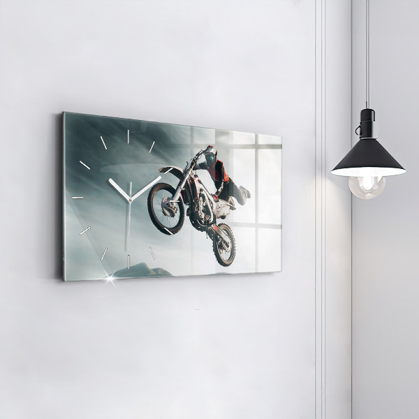 Zegar szklany poziomy Motorowy Styl Adrenalina