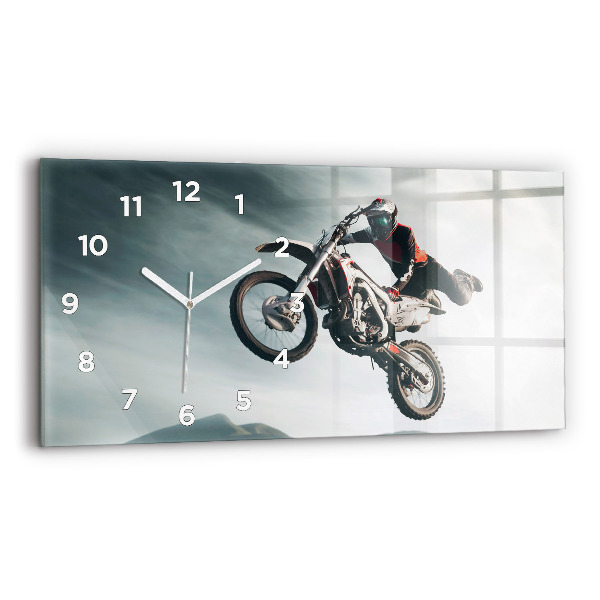 Zegar szklany poziomy Motorowy Styl Adrenalina