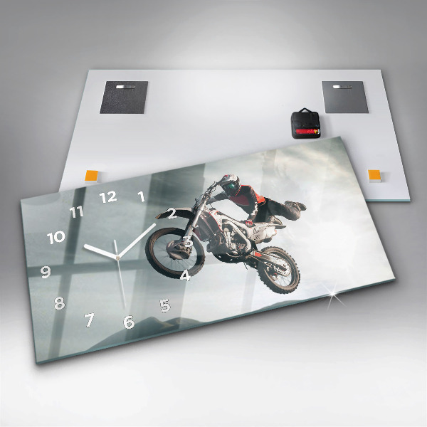 Zegar szklany poziomy Motorowy Styl Adrenalina