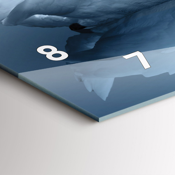 Zegar ścienny poziomy Łabędzie w serce