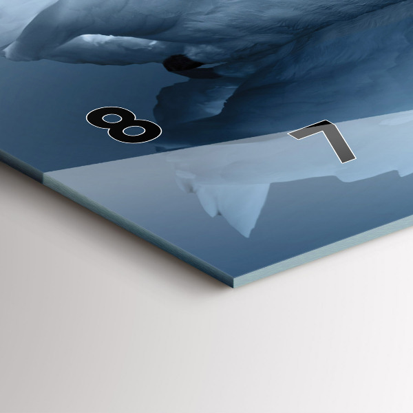 Zegar ścienny poziomy Łabędzie w serce