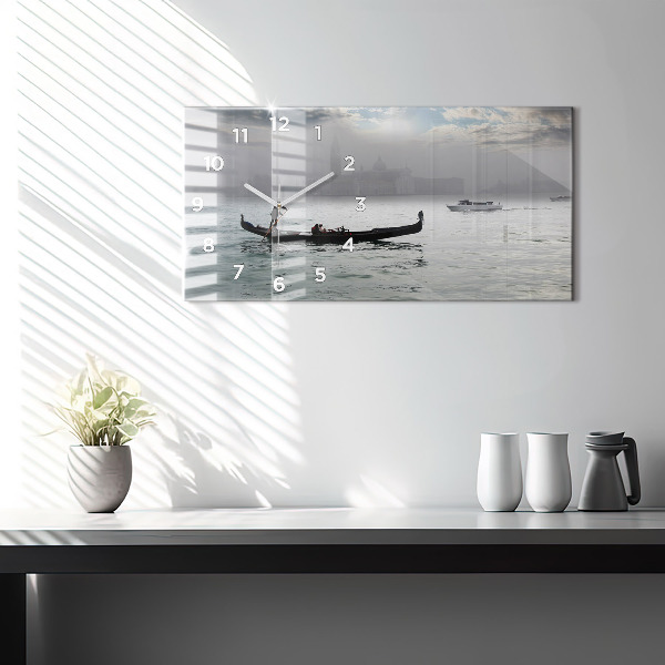 Zegar ścienny poziomy Wenecja Gondola
