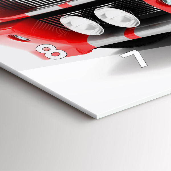 Zegar ścienny poziomy Sportowy samochód