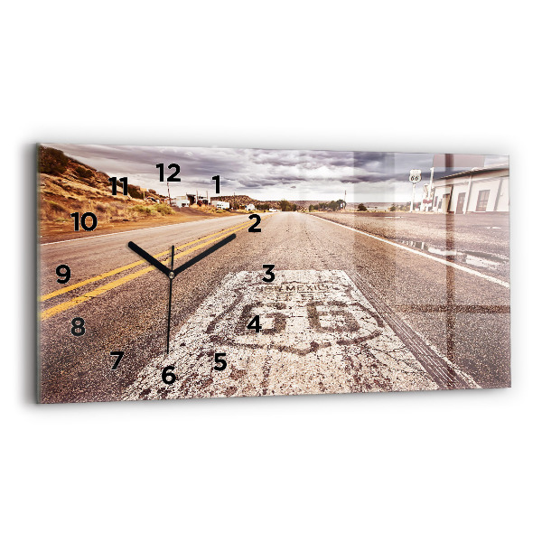 Zegar ścienny poziomy droga Route 66 USA