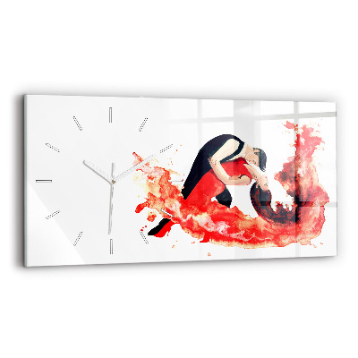 Zegar ścienny poziomy Pełne emocji zmysłowe tango