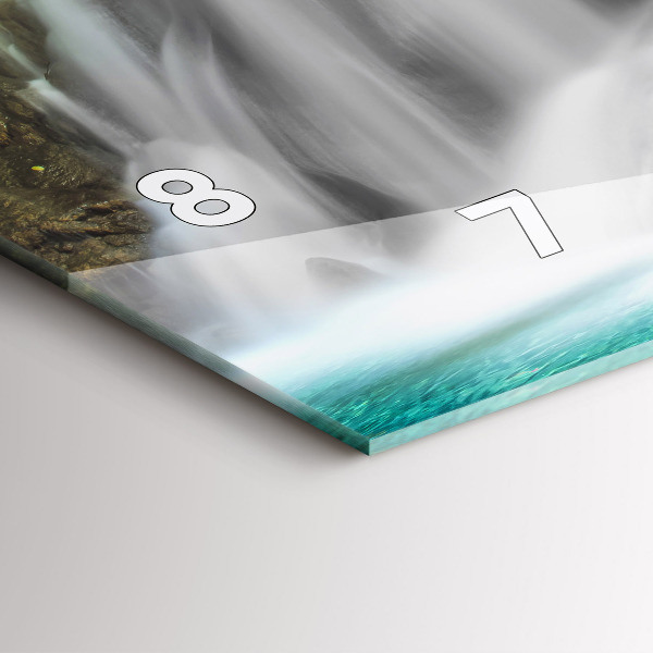 Zegar ścienny poziomy Wodospad w Tajlandii