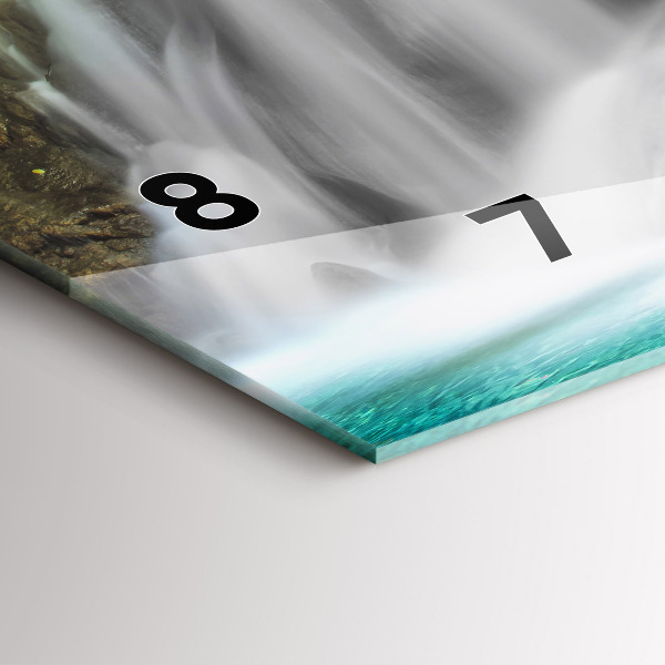 Zegar ścienny poziomy Wodospad w Tajlandii