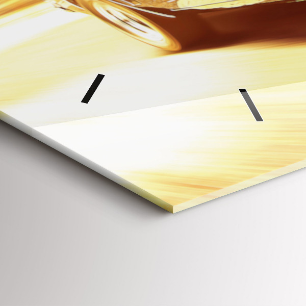 Zegar ścienny poziomy Klasyczny stary samochód