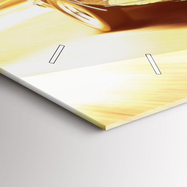 Zegar ścienny poziomy Klasyczny stary samochód