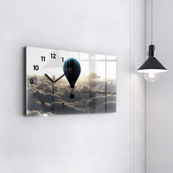 Zegar ścienny poziomy Balon na niebie
