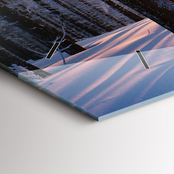 Zegar ścienny poziomy Zachód słońca Las