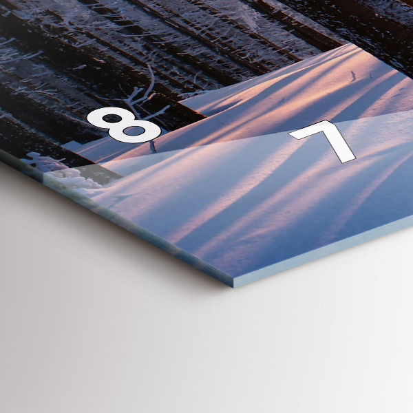 Zegar ścienny poziomy Zachód słońca Las