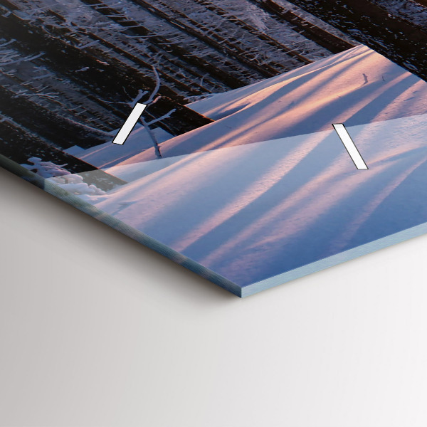 Zegar ścienny poziomy Zachód słońca Las