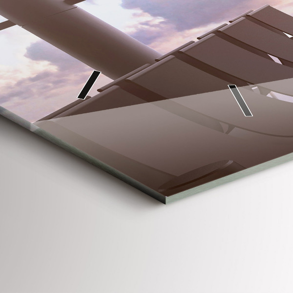 Zegar ścienny poziomy Człowiek na lotnisku