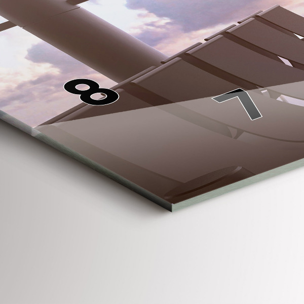 Zegar ścienny poziomy Człowiek na lotnisku