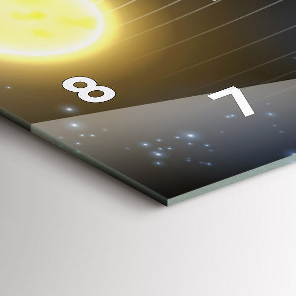 Zegar szklany poziomy Układ Słoneczny