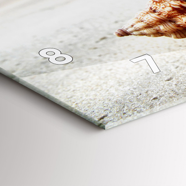 Zegar ścienny poziomy Muszla na plaży