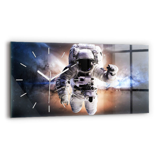 Zegar szklany poziomy Astronauta w kosmosie