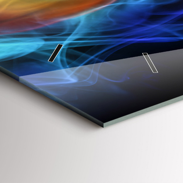 Zegar ścienny poziomy Abstrakcja kolorowe linie