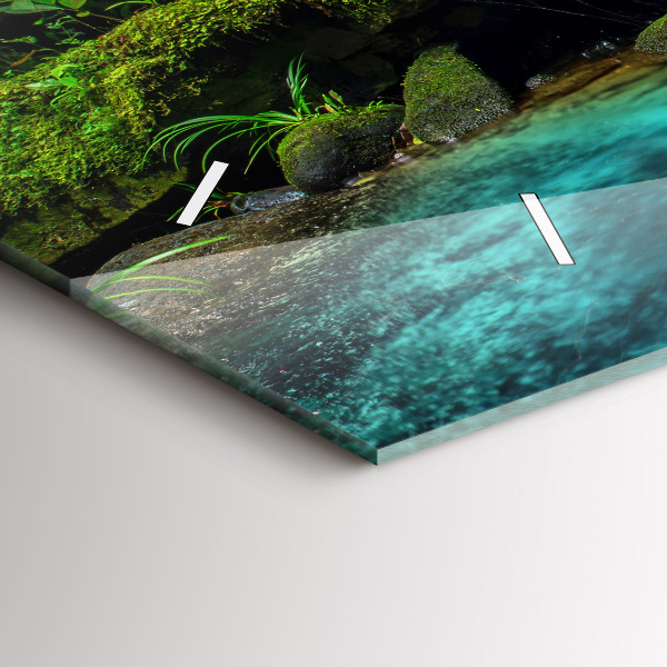 Zegar szklany poziomy Wodospad Tajlandia