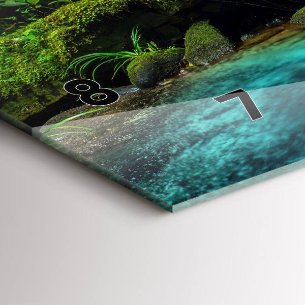 Zegar szklany poziomy Wodospad Tajlandia